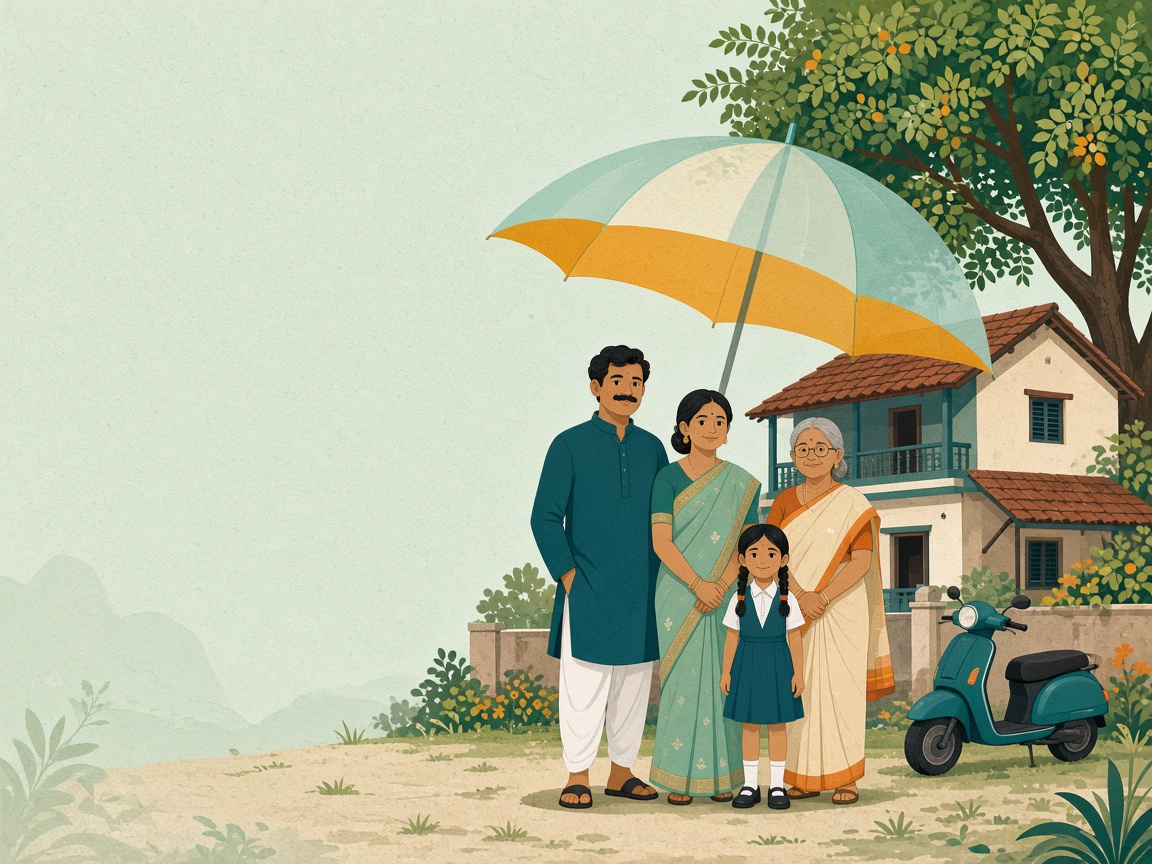 A Dumka family under one umbrella